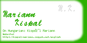 mariann kispal business card